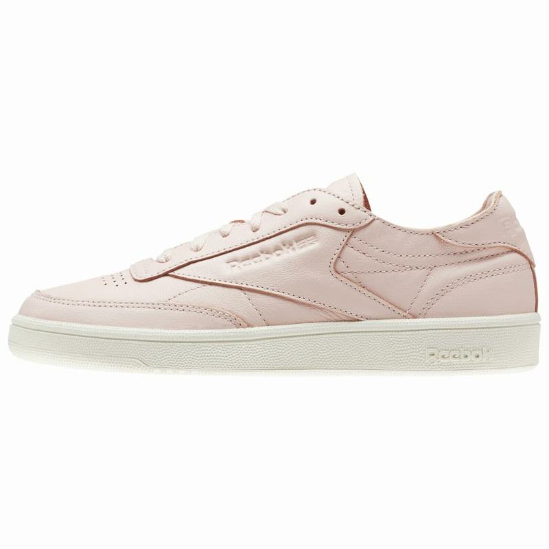 Tenisi Reebok Club C 85 Dcn Dama Roz/Albi Romania YE6237PL
